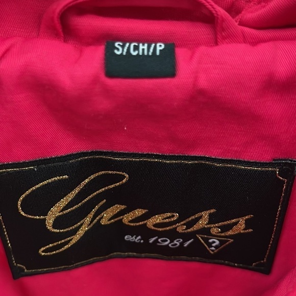 🆕 GUESS pink Trench Coat Size small - Picture 4 of 4